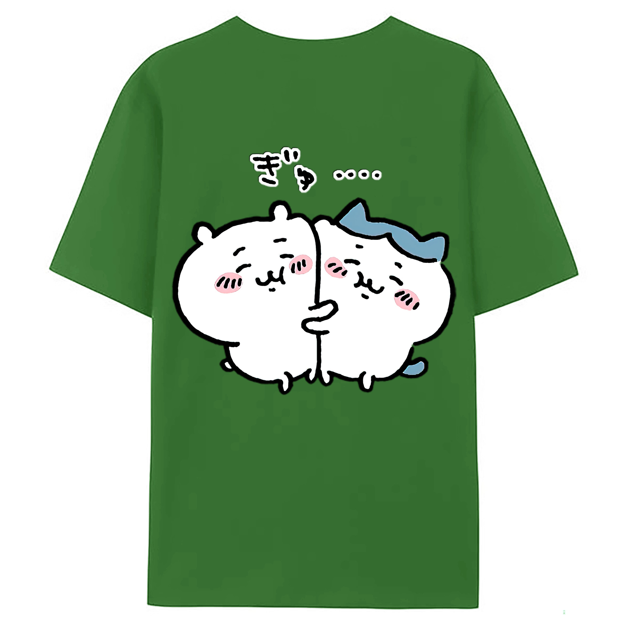 （画像用） ちいかわ ハチワレ Chii-kawa hachiware レディース半袖Tシャツ(バックプリント)
